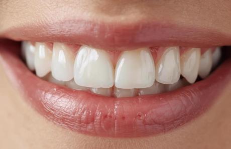 sorriso con impianto dentale in zona estetica